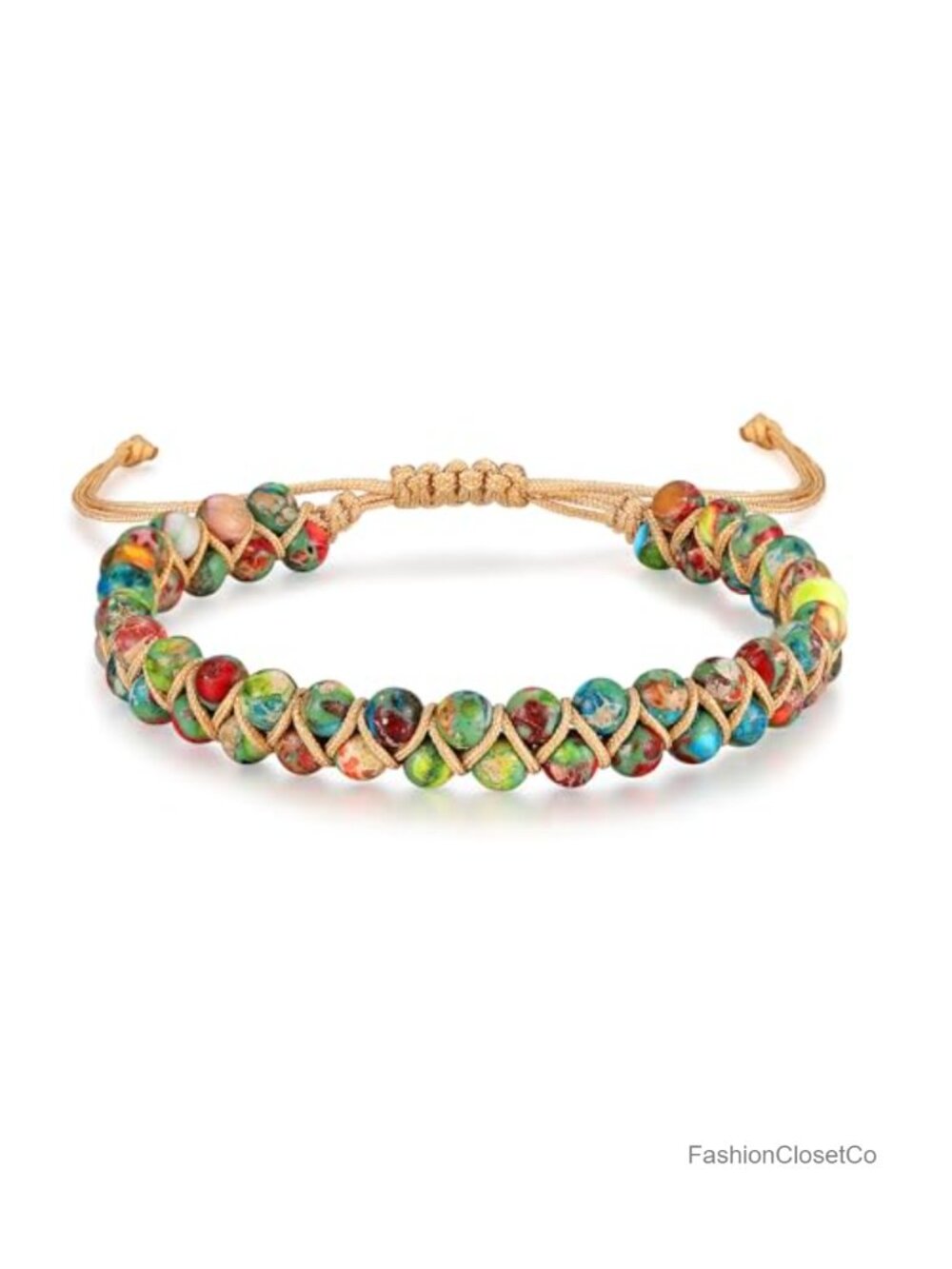 Handmade Natural Jasper Stone Double Layer Healing Bead Bracelet